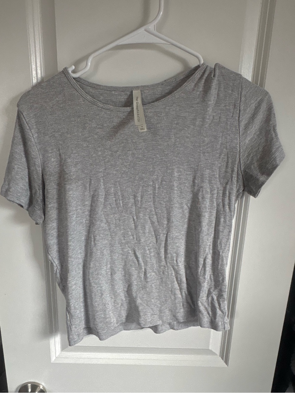 The Group by Babaton grey ribbed crewneck t-shirt